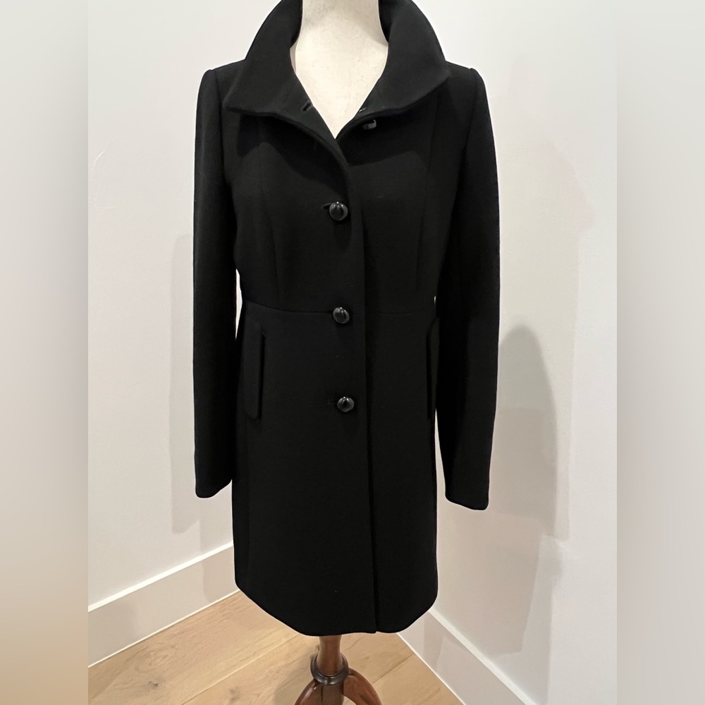 Black Jcrew Wool Dress Coat